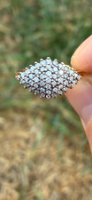 9ct gold 0.50carat natural Diamond cluster ring 