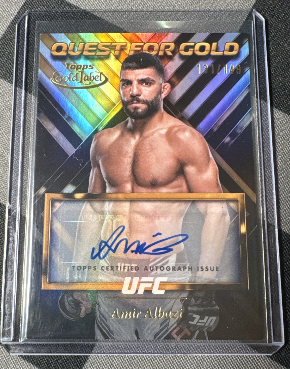 2024 Topps Gold Label UFC Quest for Signatures /149 Amir Albazi #QGS-AAL Auto
