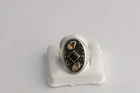 Vintage Southwestern Style 925 Sterling Silver Multi Color Gem Ring Size 7.5