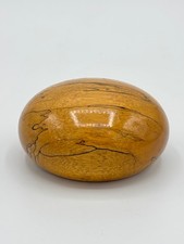 Vintage Oregon Myrtlewood Round Paperweight Trinket Decor 3&rdquo;