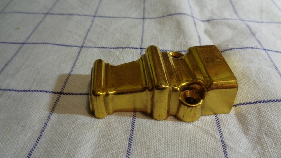 ELEMENT DE CREMONE LAITON 1960 - CHAPITEAU - EMPIRE - POUR BARRE DE 16 mm - C 94 - Photo 4/4