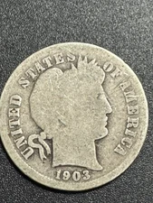 1903-O Barber Dime, Better Date, 99c Shipping