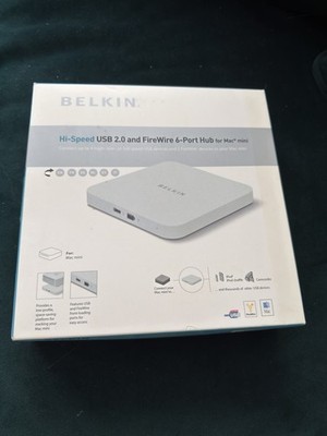 Belkin USB 2.0 And FireWire 6-port Hub For Mac Mini