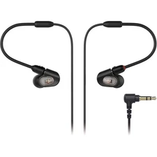 Audio-Technica ATH-E50 Single Driver In-Ear Monitors, Black