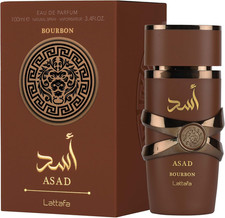 Lattafa Asad Bourbon Eau De Parfum 100ml EDP Spray Spicy Amber Vanilla Men New