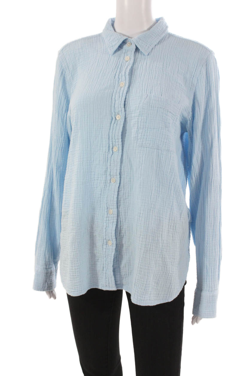 J Crew Womens Basic Collared Cotton Button Up Lon… - image 2