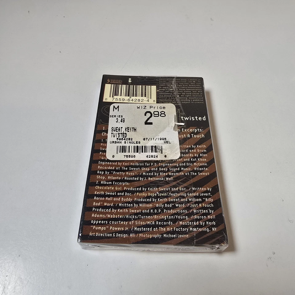 Keith Sweat Twisted 1996 Cassette Tape 2 Hits Factory Sealed Vintage New !! - Image 2 of 2