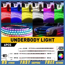 4pcs Dreamcolor Colorful Dream Underglow Rgb Led Kit Car Neon Strip Light App Us