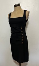 Fun and Flirty ZARA Little Black Dress with Button Detail - Size S