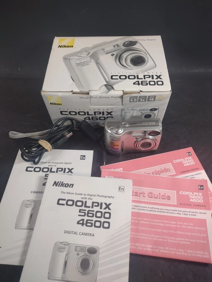 Nikon Coolpix 4600 Digital Camera 4.0MP 3x Zoom W Box, Cord, Tested Works - Image 2 of 4