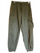 Aeropostale Womens Cargo Pants Olive Green Drawstring Sz S