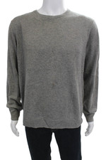J Crew Mens Pullover 100 Cashmere Gray Crewneck Long Sleeve Size L