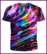 Men's T-Shirts 3D Print Colorful Pattern Round Neck T-Shirts Casual for Men
