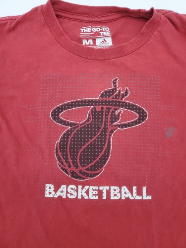 Adidas Miami Heat T-shirt Men Medium Red Graphic Basketball Sports…#15723 - Picture 3 of 11