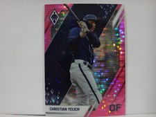 2022 Panini Chronicles Phoenix Pink Pulsar Christian Yelich #24