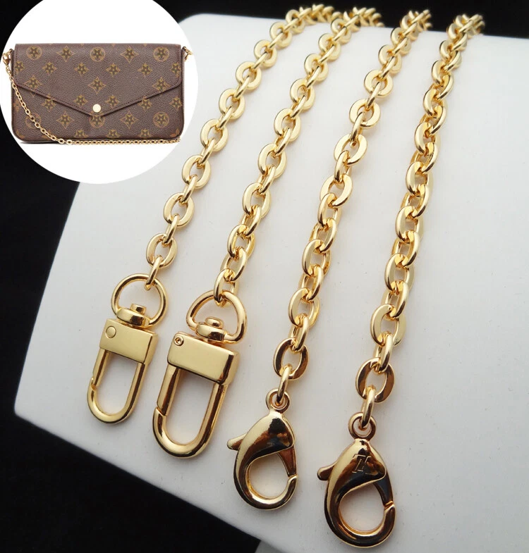 gold lv purse chain