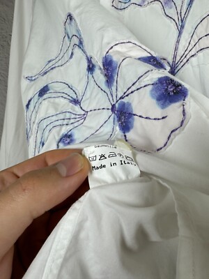 Pal Zileri Lab. white vintage flower archival LS shirt | eBay