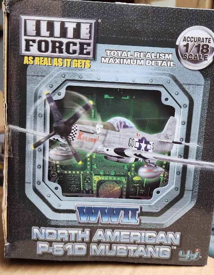 ミリタリー ELITE FORCE North American P-51 Mustang Elite Force 1/18 Scale WWII North American P-51D Mustang