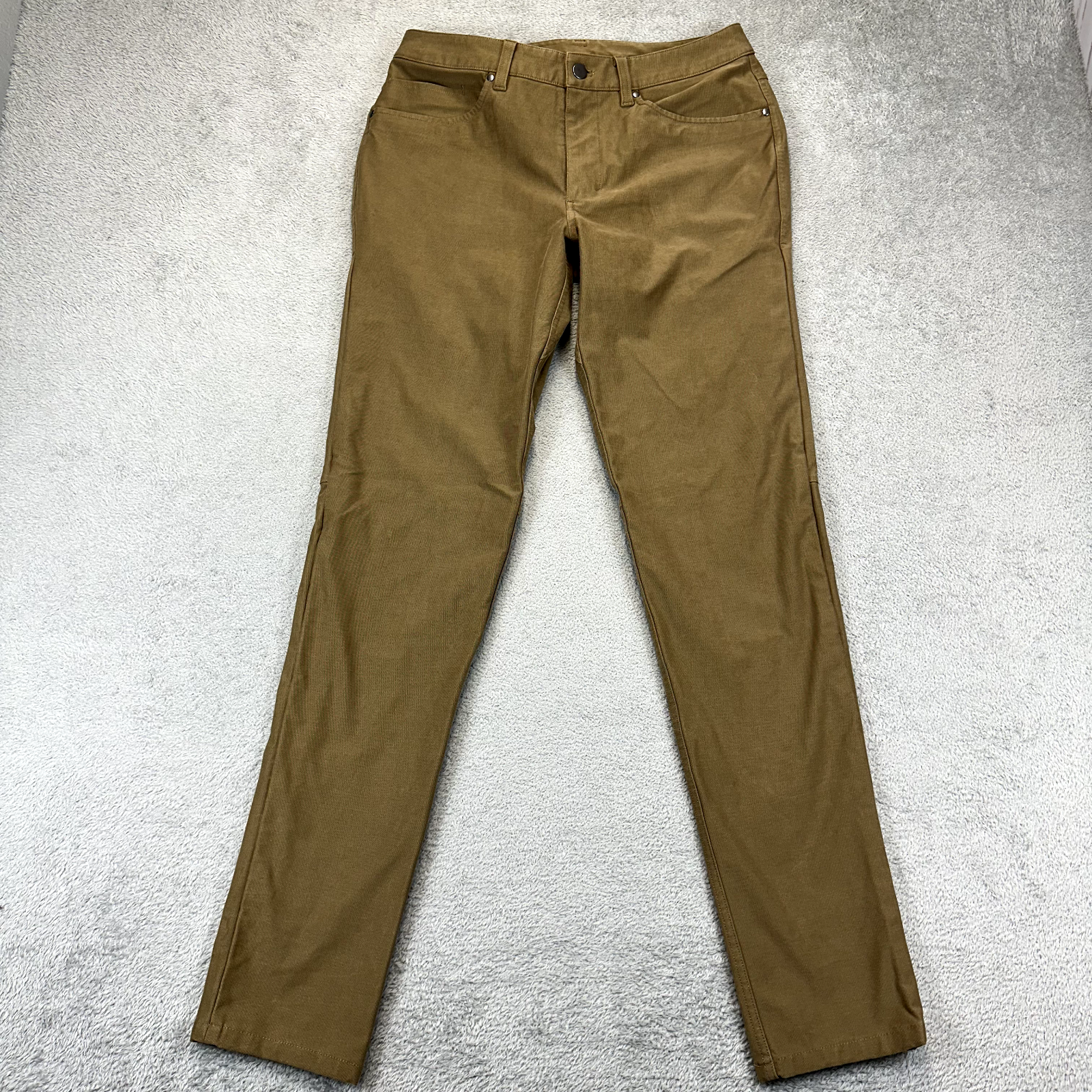 LULULEMON ABC Slim Fit Utilitech Pants Brown Jeans Stretch Mens 31x34