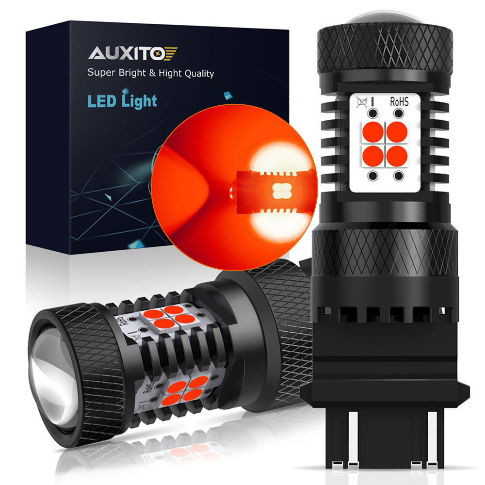 3157 Red AUXITO LED Brake Tail Light Bulbs For Ford F-150 F-250/F-350 Super Duty