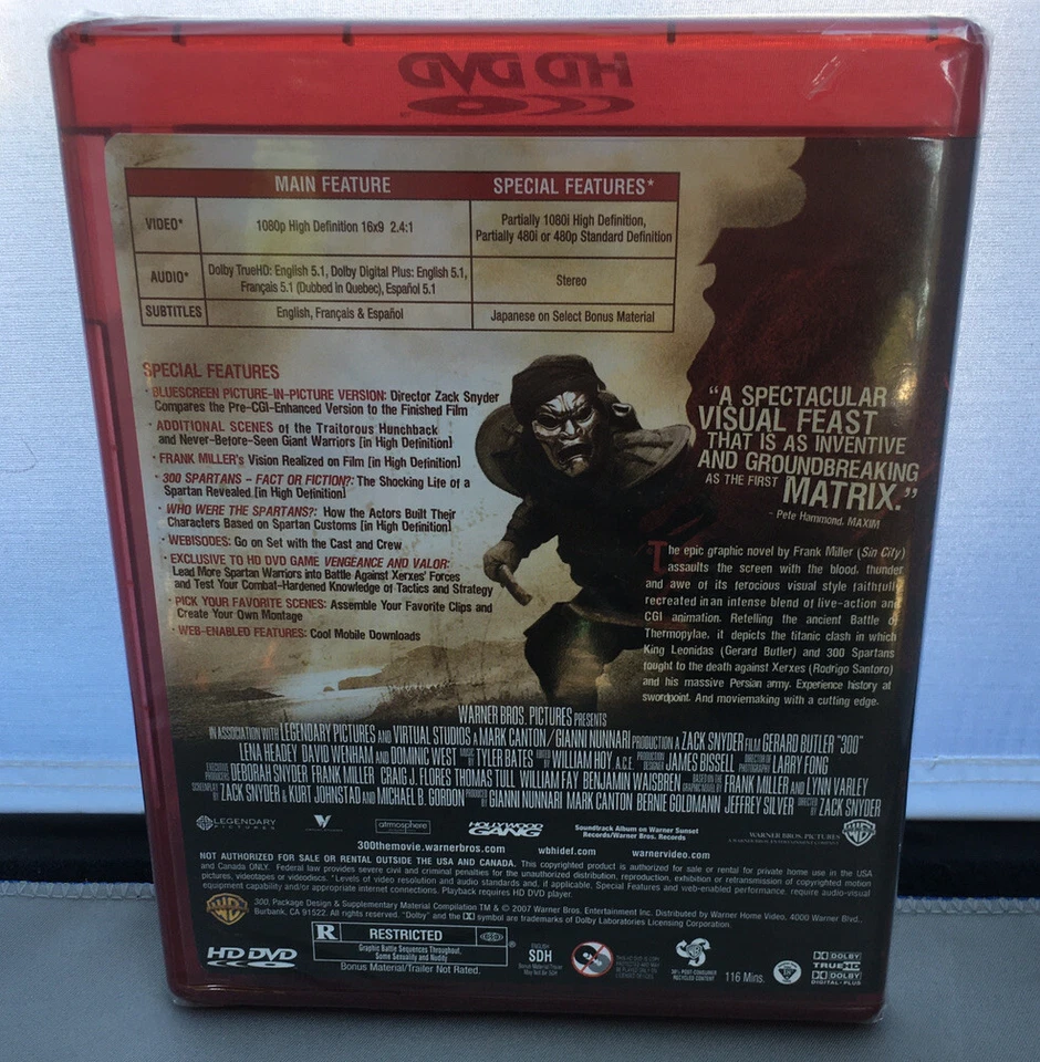 300 The Movie (HD DVD, 2007) - Brand New & Sealed Promo Disc - Image 3 of 4