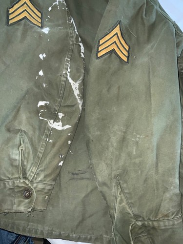 Chaqueta Aerotransportada Militar De Colección Estados Unidos Talla Grande Verde Era Vietnam Años 60 70 - Imagen 17 de 17