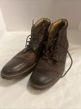 Florsheim Fanway Men's Cap Toe Brogue Boots Brown Leather 11874-215 Size 8.5 D