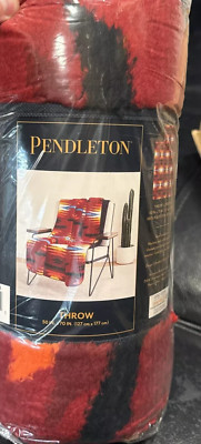 PENDLENTON SHORT SANDS 50 IN X 70 IN SHERPA THROW COLOR RED  NEW