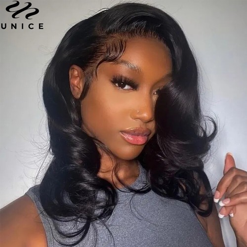 UNice Indian Body Wave 13x4 HD Lace Front Human Hair Wigs for Women Glueless 16" - 第 1/12 張圖片