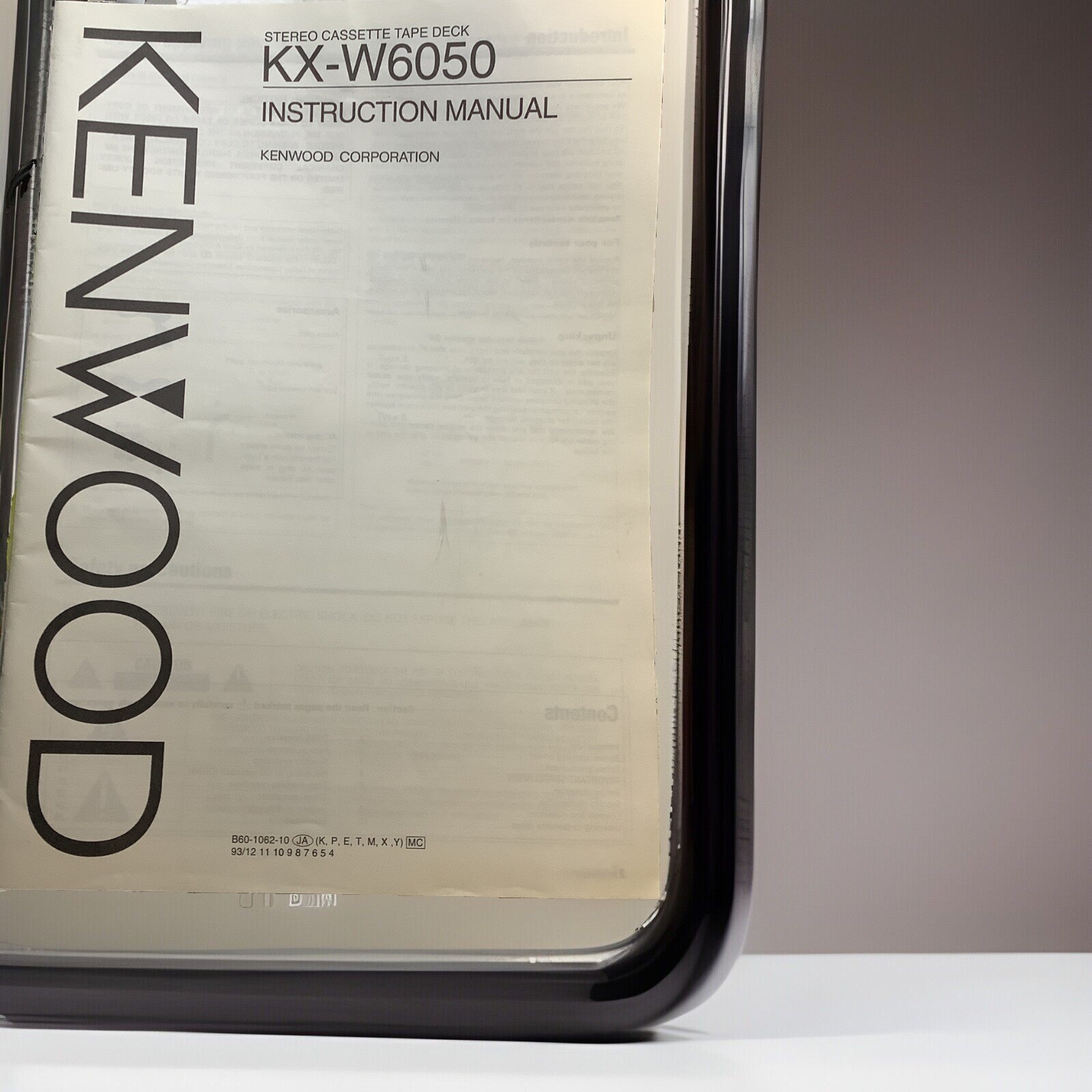 Kenwood KX-W6050 Original Instruction Manual (Stereo Cassette Tape Deck)