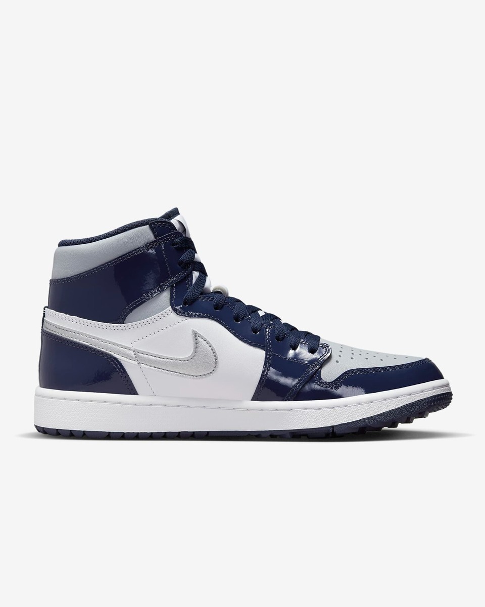 Nike Air Jordan 1 High G Golf Men's Shoes Navy Blue White Nike Air Jordan 1 High G Golf Men's Shoes Navy Blue White