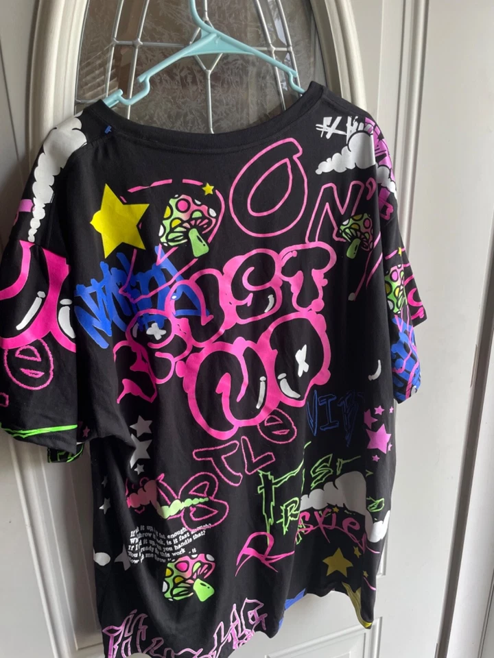 CAMISA PARA HOMBRE FRESH LAUNDRY GRÁFICOS GENIALES CAMISA DE ALTA RESISTENCIA TALLA 3X Foto 2 de 3