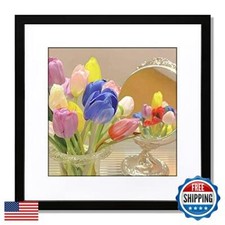 ALLUCKYAN 20x20 Black Picture Frame Mat for 16x16 Photo Wall Mounting Poster