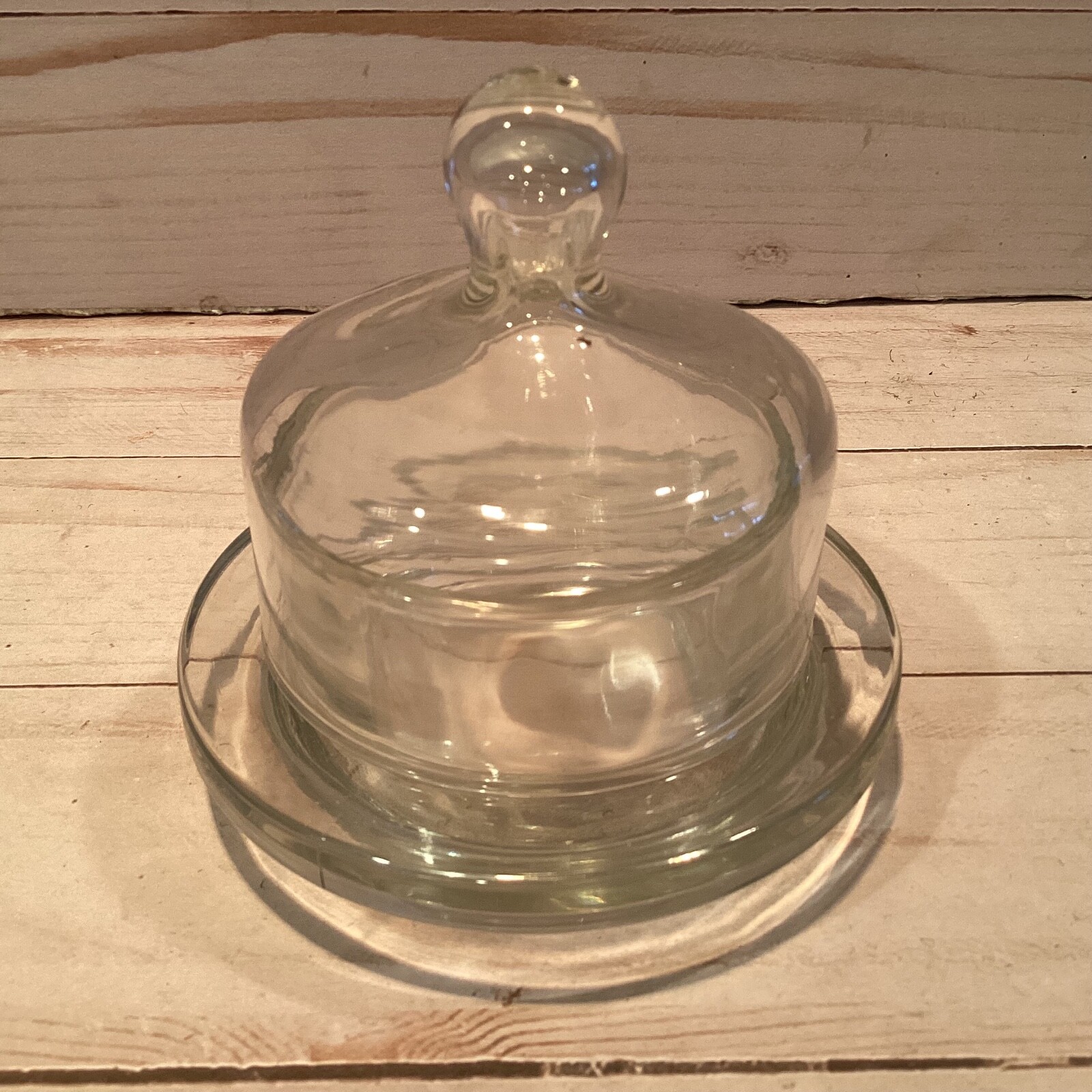 (1) Small 3.25" Clear Glass Butter Bell Dish (FIVE Available) eBay
