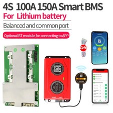 JBD 4S 12V 100-200A Lifepo4 Battery Smart BMS w/ Balance /1A Active Equalizer BT
