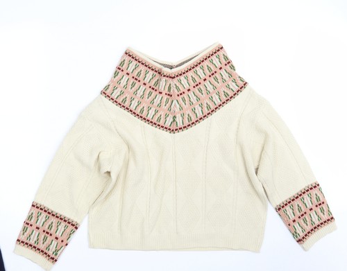 Geometric Acrylic Pullover Jumper Size 