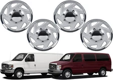 4 Pack 16" Replacement Chrome Hub Caps For 1995-2014 Ford E150 E250 Vans New USA