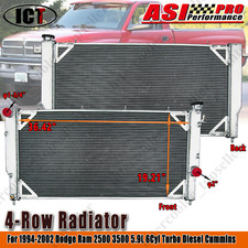 4 Rows Radiator For 1994-2002 Dodge Ram 2500 3500 5.9l 6cyl Turbo Diesel Cummins 4 Rows Radiator For 1994-2002 Dodge Ram 2500 3500 5.9l 6cyl Turbo Diesel Cummins