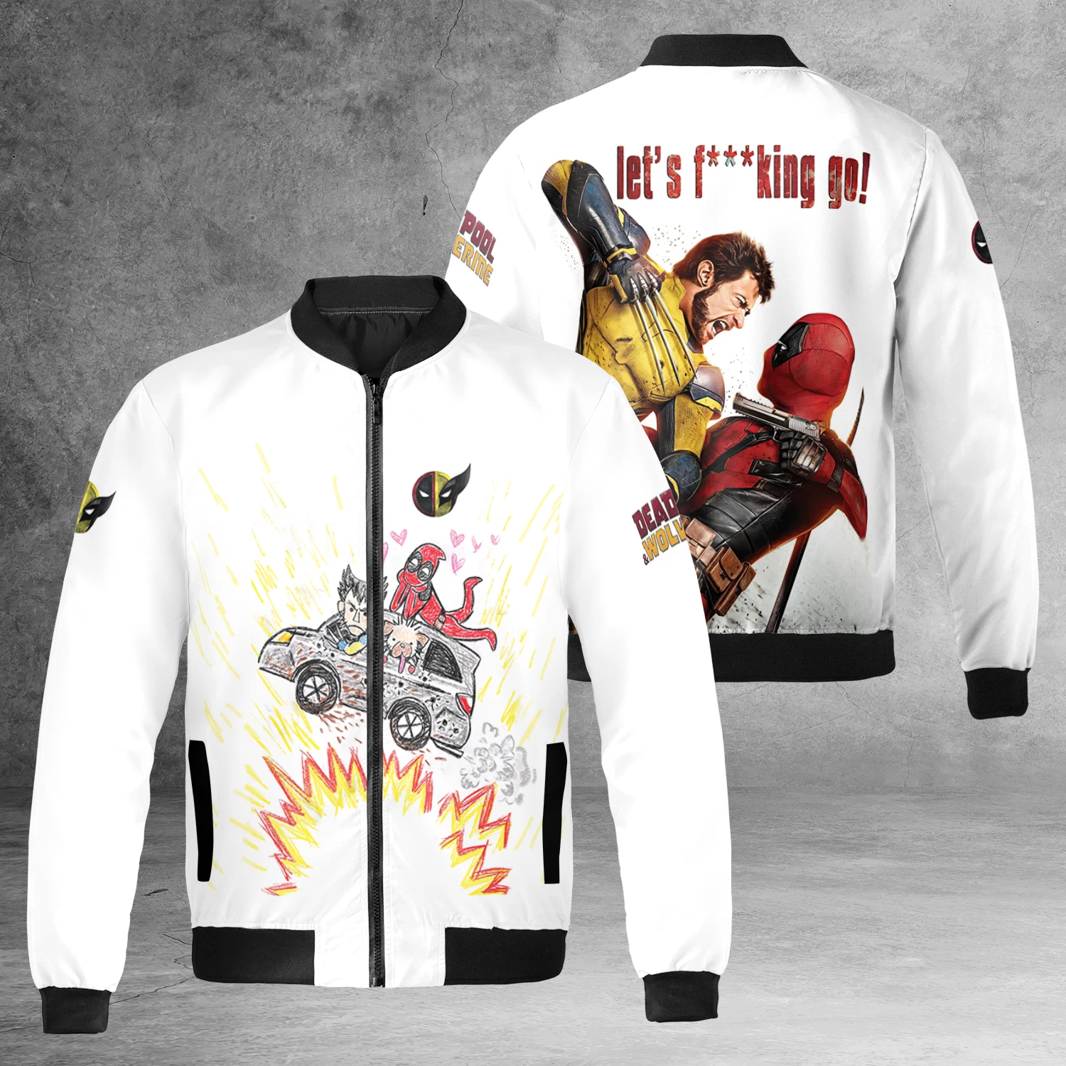 Deadpool And Wolverine Fighting Let's F*cking Go Deadpool 3 Fans Gift Jacket