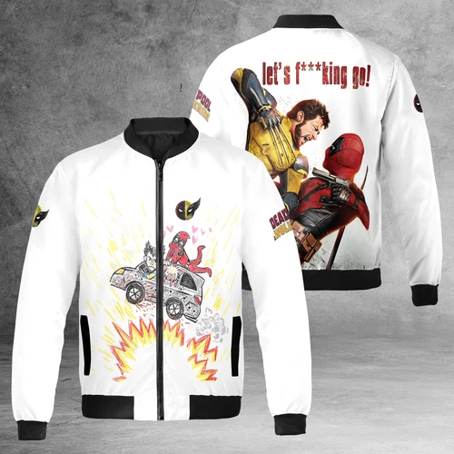 Deadpool And Wolverine Fighting Let's F*cking Go Deadpool 3 Fans Gift Jacket