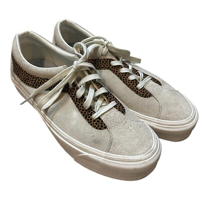 Vans Classic Bold NI Tiny Cheetah Turtledove US Womens Sz 9.5 Beige Skate Shoes