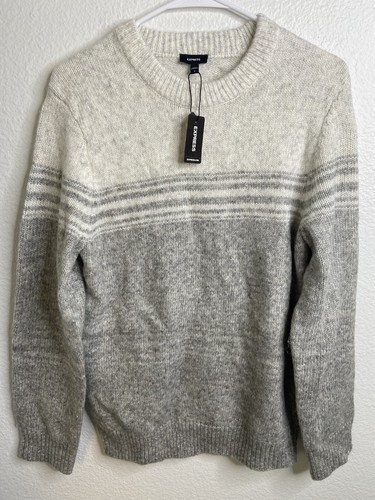 Express Size Small Men's Crew Neck Stripe Blend Sweater
