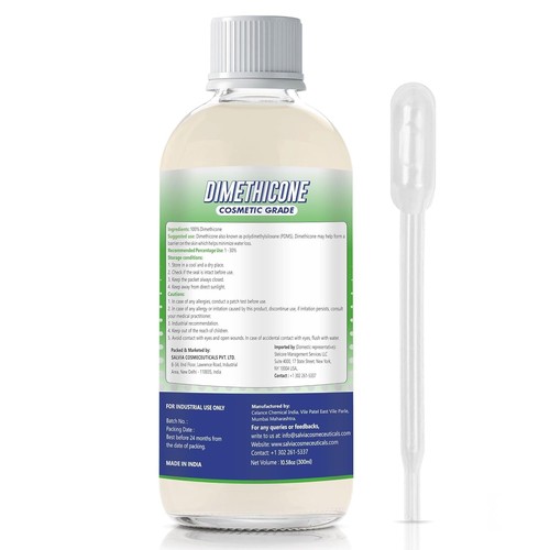 MYOC Dimethicone, Cosmetic Grade 100% Pure for Skin & Hair Care- 300ml/10.58 Oz. - Picture 2 of 5