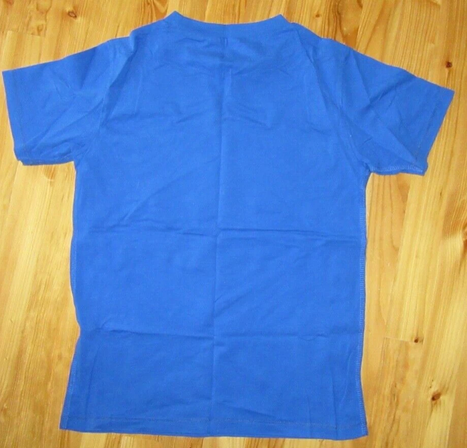 77 Niños 8 Niños Real/Blanco S/S Nuevo con Etiquetas Logo Gráfico Camiseta Algodón ¡Bonita! Foto 3 de 3