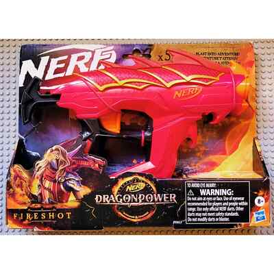 Nerf DragonPower Fireshot Dart Blaster Dungeons and Dragons 5 Nerf Darts NEW