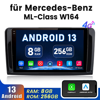 8 Kern Android 13 GPS Autoradio 2K Mercedes Benz ML/GL Klasse W164 X164 8+256GB