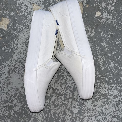 Keds Women's Canvas Slip On Boat Sneakers Size 9.5 W White - Picture 3 of 6