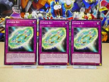 Yugioh Playset 3x Cipher Bit INOV DE069/ Common/ Near Mint/Deutsch