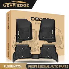 Floor Liners Mats for 2021-2025 Jeep Wrangler 4XE Hybrid 4-Door TPE All Weather