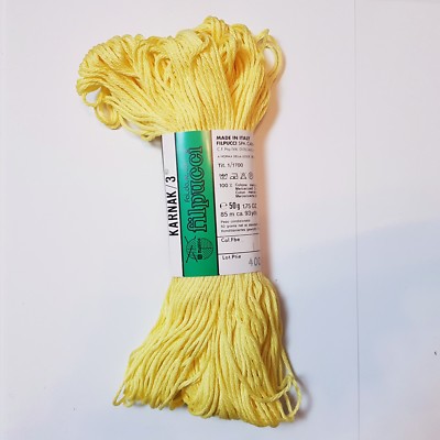 Paket 20 x 50g filpucci Gelb 100% Baumwolle Wolle Effektgarn Strickgarn Garn